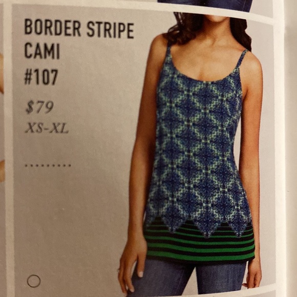 CAbi #107 Border Stripe Cami, size medium - Picture 2 of 5